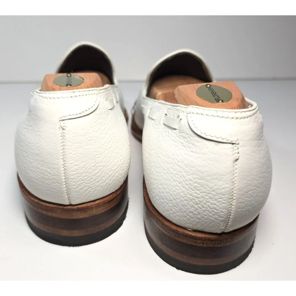 FootJoy Classics Dress Shoes 73486 White Tassel Loafers Men's 8.5 D USA 73486